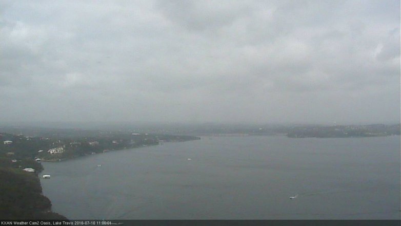 Lake Travis webcam, July 10, 2016 10:30 AM CT