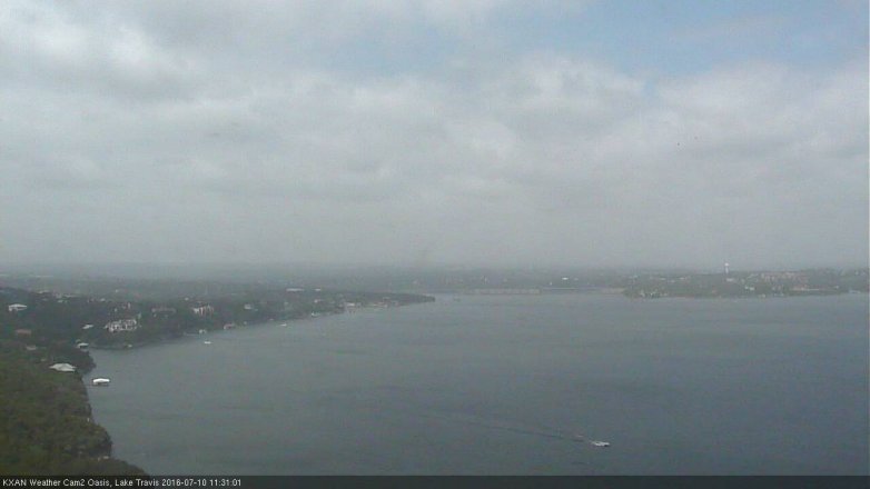 Lake Travis webcam, July 10, 2016 10:40 AM CT