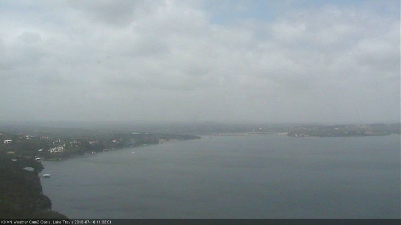 Lake Travis webcam, July 10, 2016 11:05 AM CT