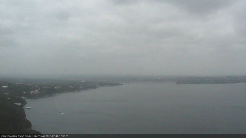 Lake Travis webcam, July 10, 2016 11:10 AM CT
