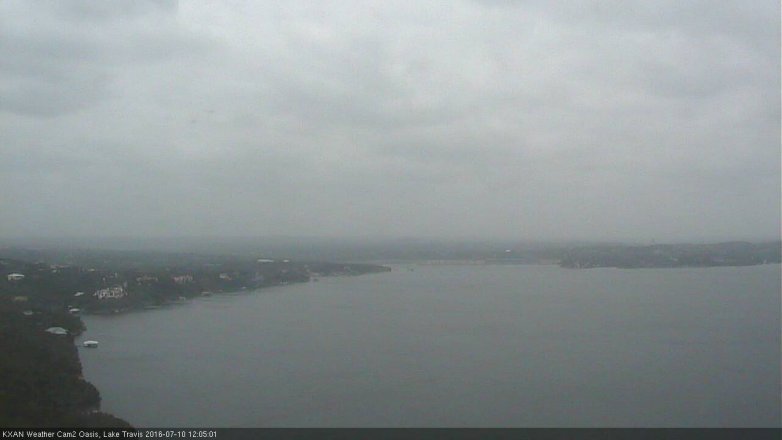 Lake Travis webcam, July 10, 2016 11:20 AM CT