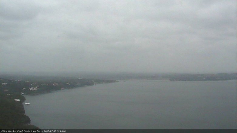 Lake Travis webcam, July 10, 2016 11:30 AM CT