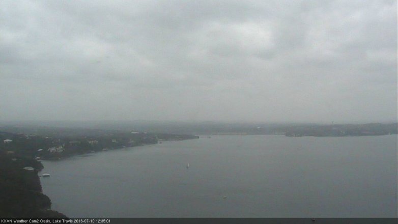 Lake Travis webcam, July 10, 2016 12:00 PM CT