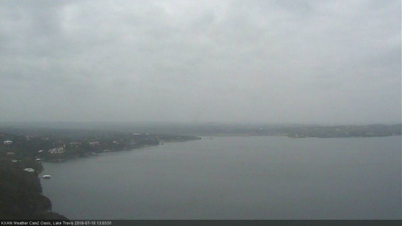 Lake Travis webcam, July 10, 2016 12:15 PM CT