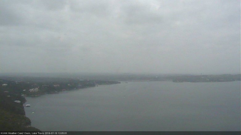 Lake Travis webcam, July 10, 2016 12:30 PM CT