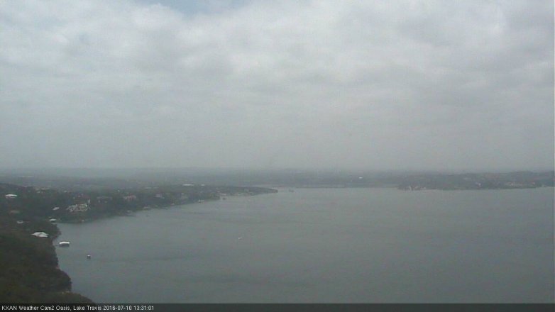 Lake Travis webcam, July 10, 2016 12:40 PM CT