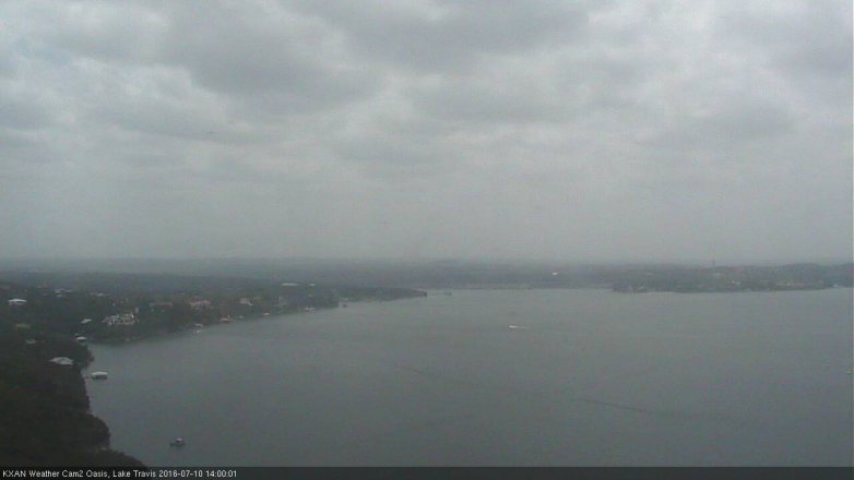 Lake Travis webcam, July 10, 2016 1:05 PM CT