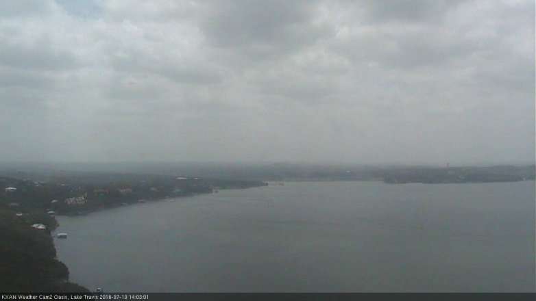 Lake Travis webcam, July 10, 2016 1:10 PM CT