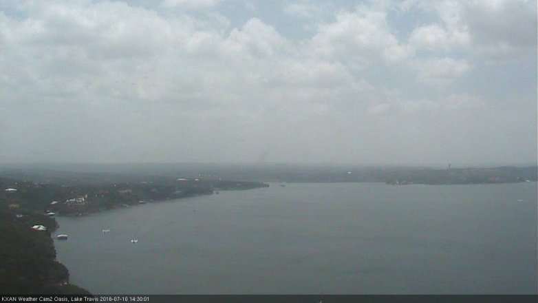 Lake Travis webcam, July 10, 2016 1:45 PM CT