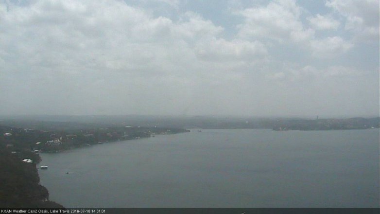 Lake Travis webcam, July 10, 2016 1:50 PM CT