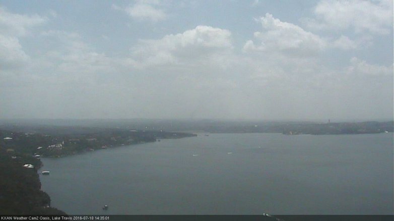 Lake Travis webcam, July 10, 2016 2:00 PM CT