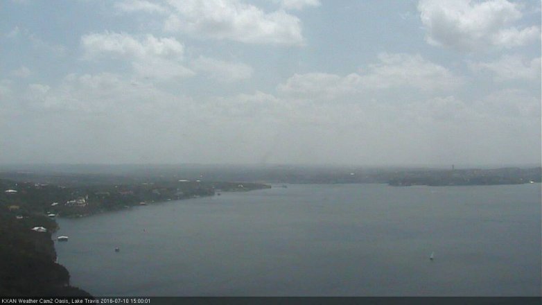 Lake Travis webcam, July 10, 2016 2:15 PM CT