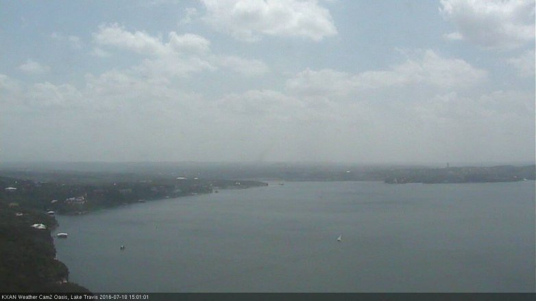 Lake Travis webcam, July 10, 2016 2:20 PM CT