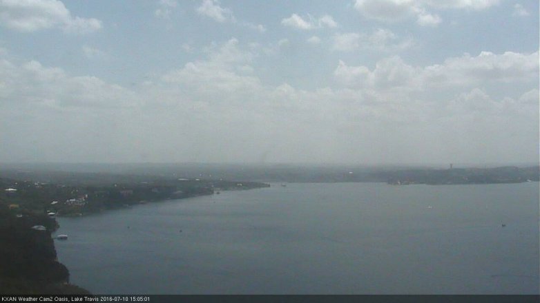 Lake Travis webcam, July 10, 2016 2:30 PM CT