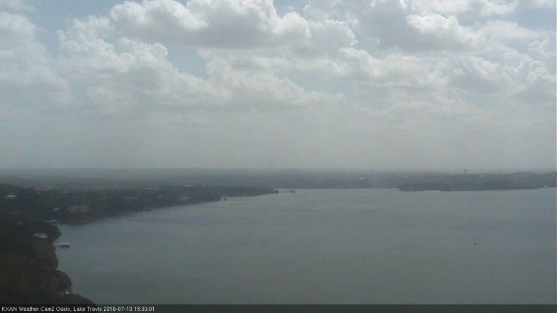 Lake Travis webcam, July 10, 2016 2:40 PM CT