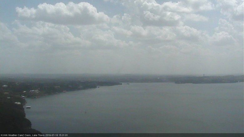 Lake Travis webcam, July 10, 2016 3:00 PM CT