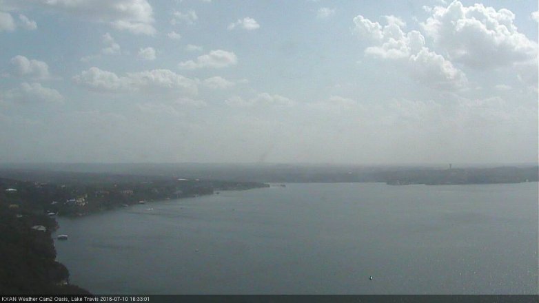 Lake Travis webcam, July 10, 2016 3:40 PM CT