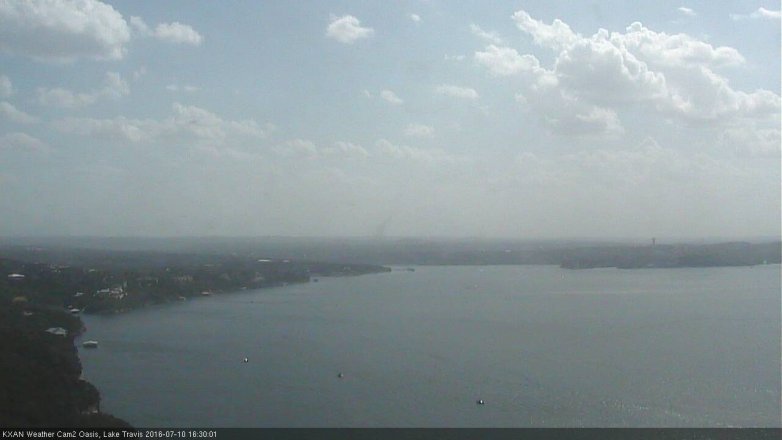 Lake Travis webcam, July 10, 2016 4:00 PM CT