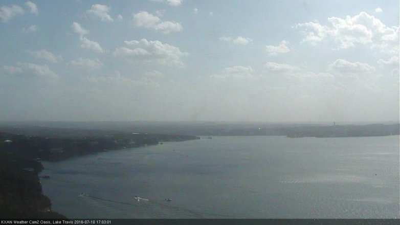Lake Travis webcam, July 10, 2016 4:10 PM CT