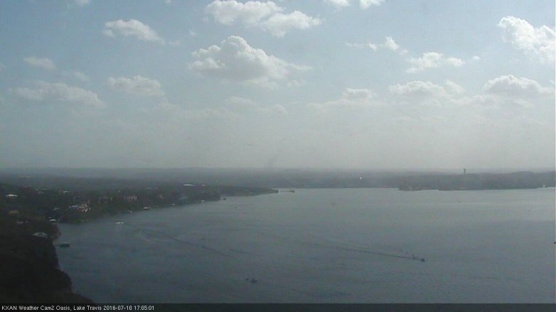 Lake Travis webcam, July 10, 2016 4:35 PM CT