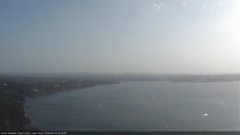 Lake Travis webcam, July 10, 2016 6:00 PM CT