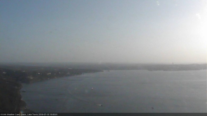 Lake Travis webcam, July 10, 2016 6:10 PM CT