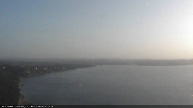 Lake Travis webcam, July 10, 2016 6:35 PM CT