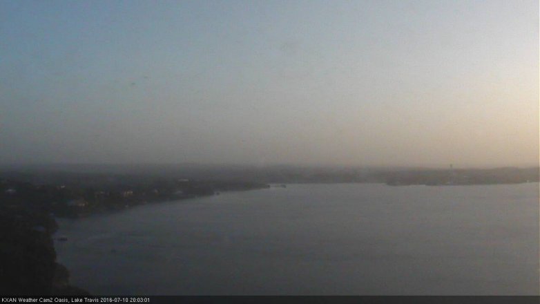 Lake Travis webcam, July 10, 2016 7:20 PM CT
