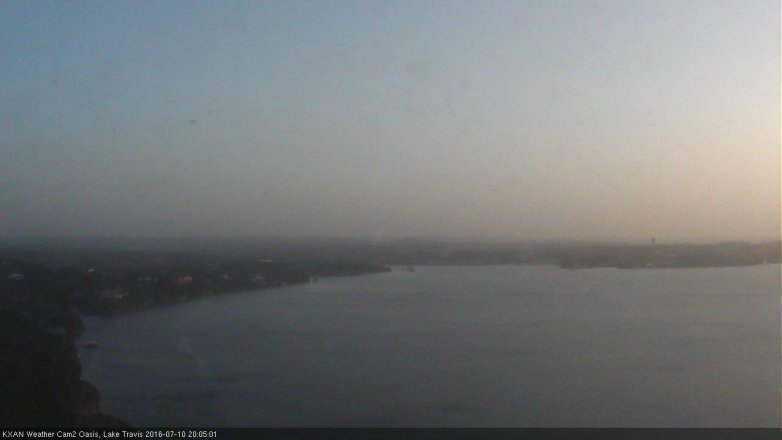 Lake Travis webcam, July 10, 2016 7:25 PM CT