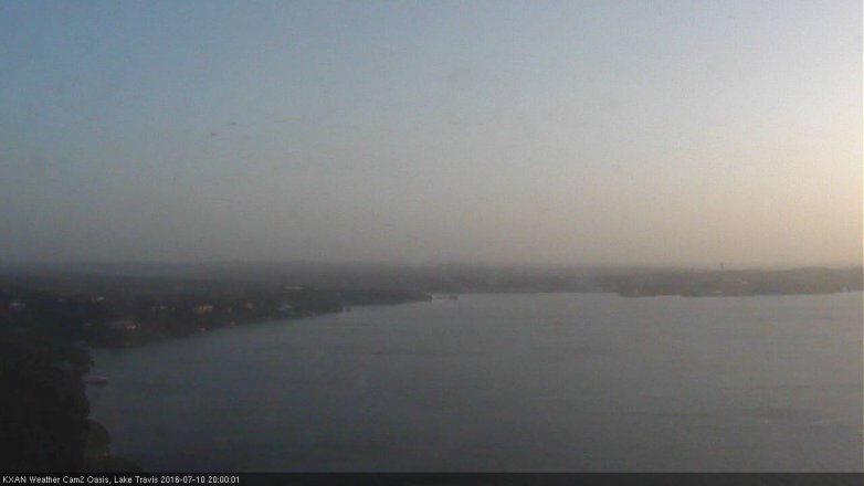 Lake Travis webcam, July 10, 2016 7:30 PM CT