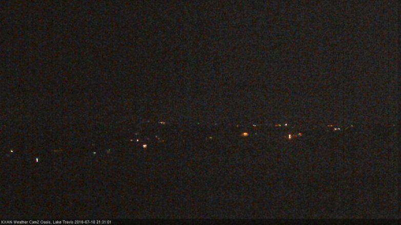 Lake Travis webcam, July 10, 2016 8:45 PM CT