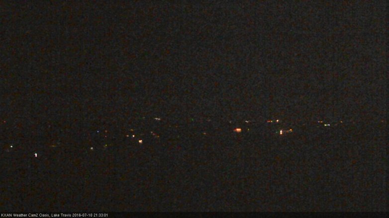 Lake Travis webcam, July 10, 2016 9:00 PM CT