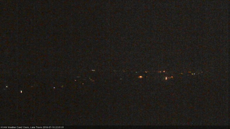 Lake Travis webcam, July 10, 2016 9:20 PM CT