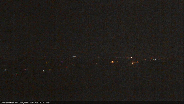 Lake Travis webcam, July 10, 2016 9:30 PM CT