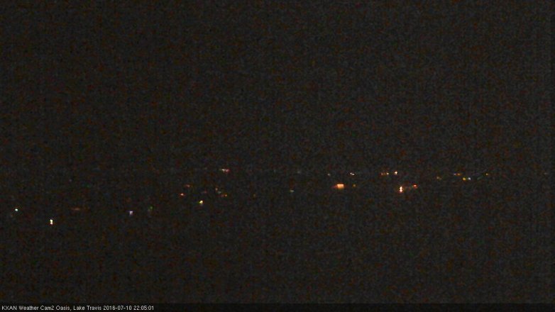 Lake Travis webcam, July 10, 2016 9:35 PM CT