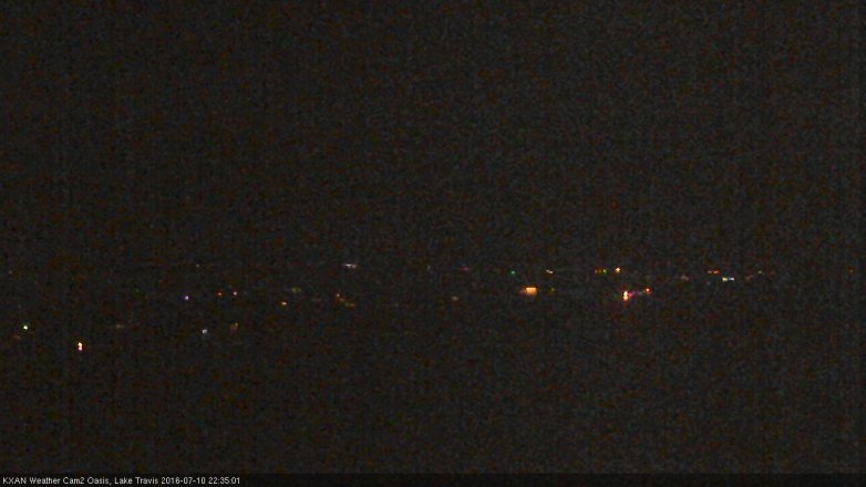 Lake Travis webcam, July 10, 2016 9:40 PM CT