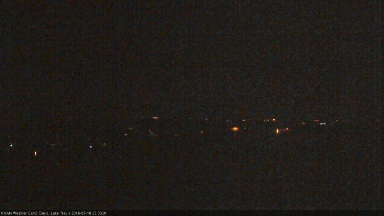 Lake Travis webcam, July 10, 2016 9:45 PM CT