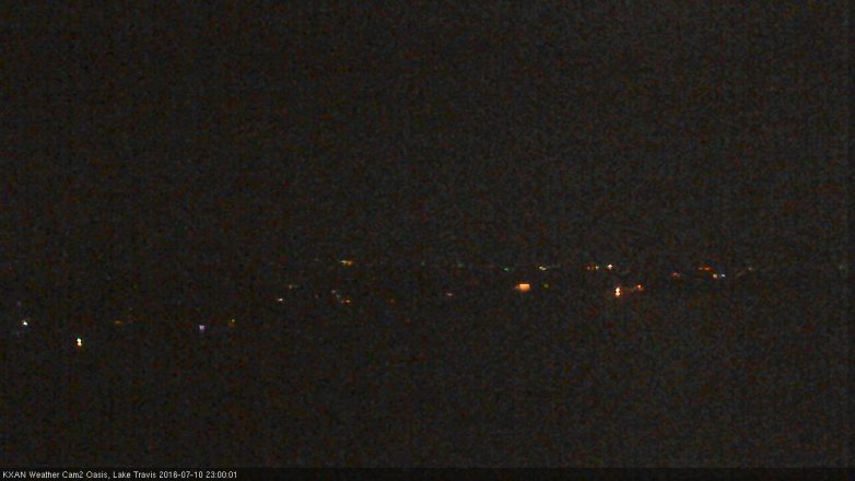 Lake Travis webcam, July 10, 2016 10:10 PM CT