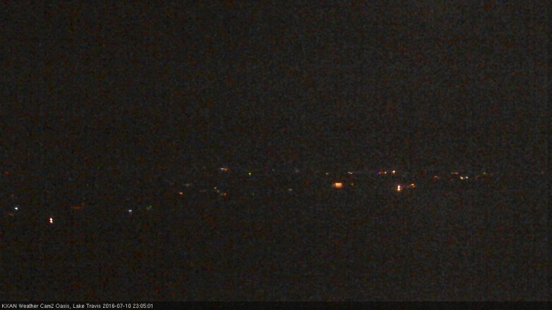 Lake Travis webcam, July 10, 2016 10:30 PM CT