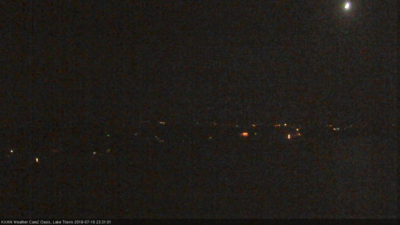 Lake Travis webcam, July 10, 2016 10:45 PM CT
