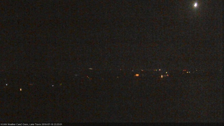 Lake Travis webcam, July 10, 2016 10:55 PM CT