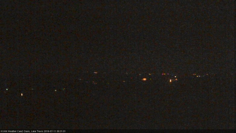 Lake Travis webcam, July 10, 2016 11:35 PM CT