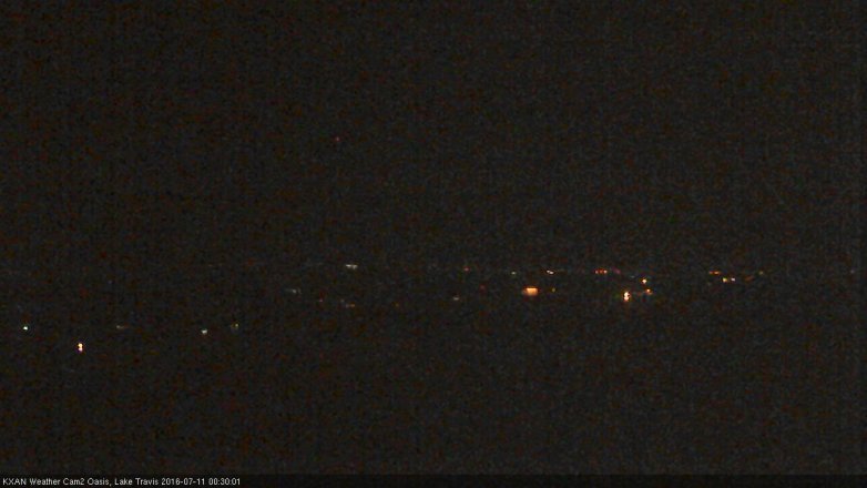 Lake Travis webcam, July 10, 2016 11:45 PM CT