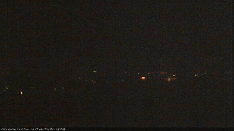 Lake Travis webcam, July 10, 2016 11:55 PM CT