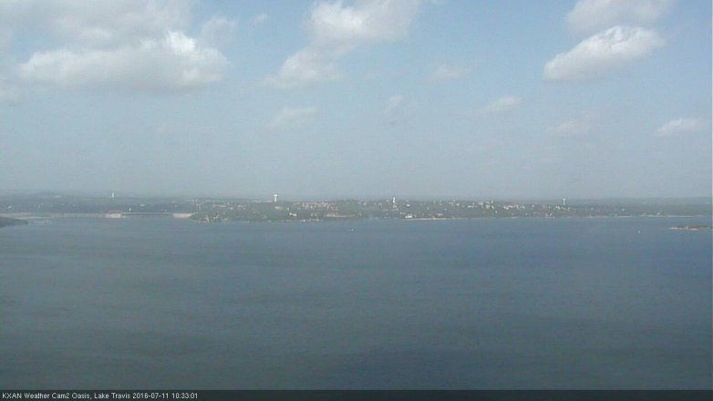 Lake Travis webcam, July 11, 2016 10:00 AM CT