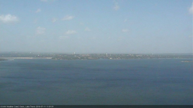 Lake Travis webcam, July 11, 2016 10:20 AM CT