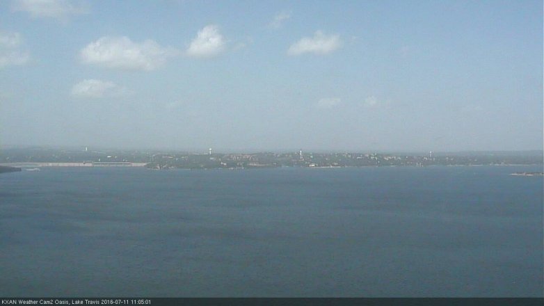 Lake Travis webcam, July 11, 2016 10:25 AM CT
