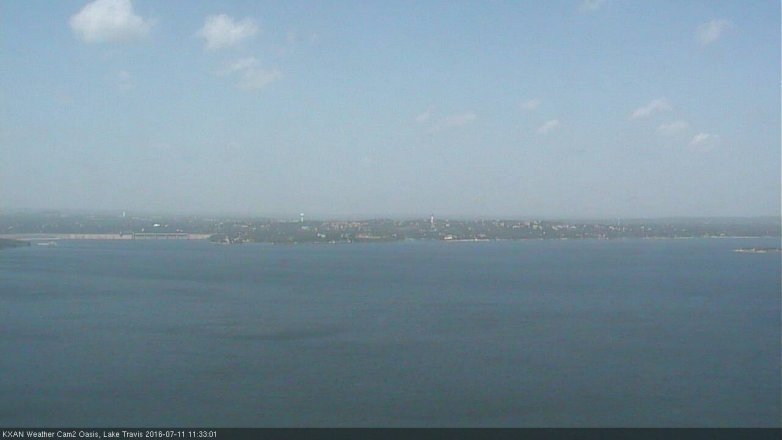 Lake Travis webcam, July 11, 2016 10:40 AM CT
