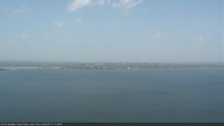 Lake Travis webcam, July 11, 2016 10:50 AM CT