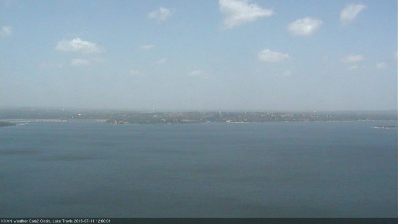 Lake Travis webcam, July 11, 2016 11:15 AM CT